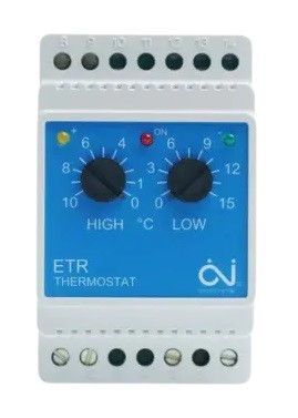 ETR/F-1447A  термостат в комплекте с датчиком внешней температуры-15 до +10 С